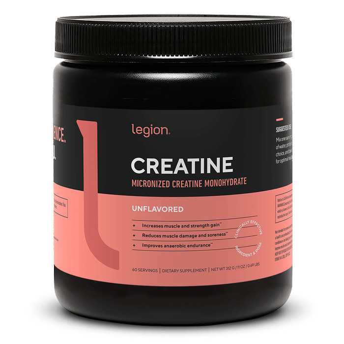 Legion Creatine Micronized Creatine Monohydrate Supplement 60 servings Unflavored