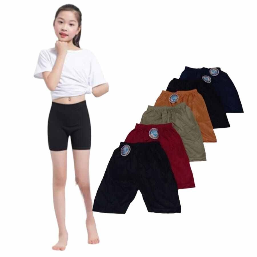 Paket 6 pcs Celana Short Shot Sot pendek anak perempuan TK SD SMP SMA Terlaris celana anak legging