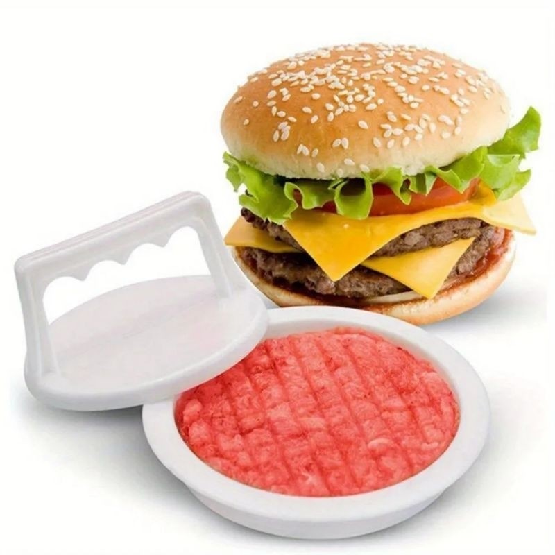 HH Alat Cetak Daging Burger Cetakan Bulat Patty Press Maker Mold Pencetak Beef Hamburger Pembuat