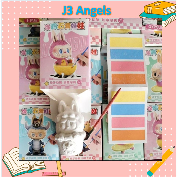 

J3 - Batu lukis DIY Melukis patung gypsum labubu Mainan kreatif anak