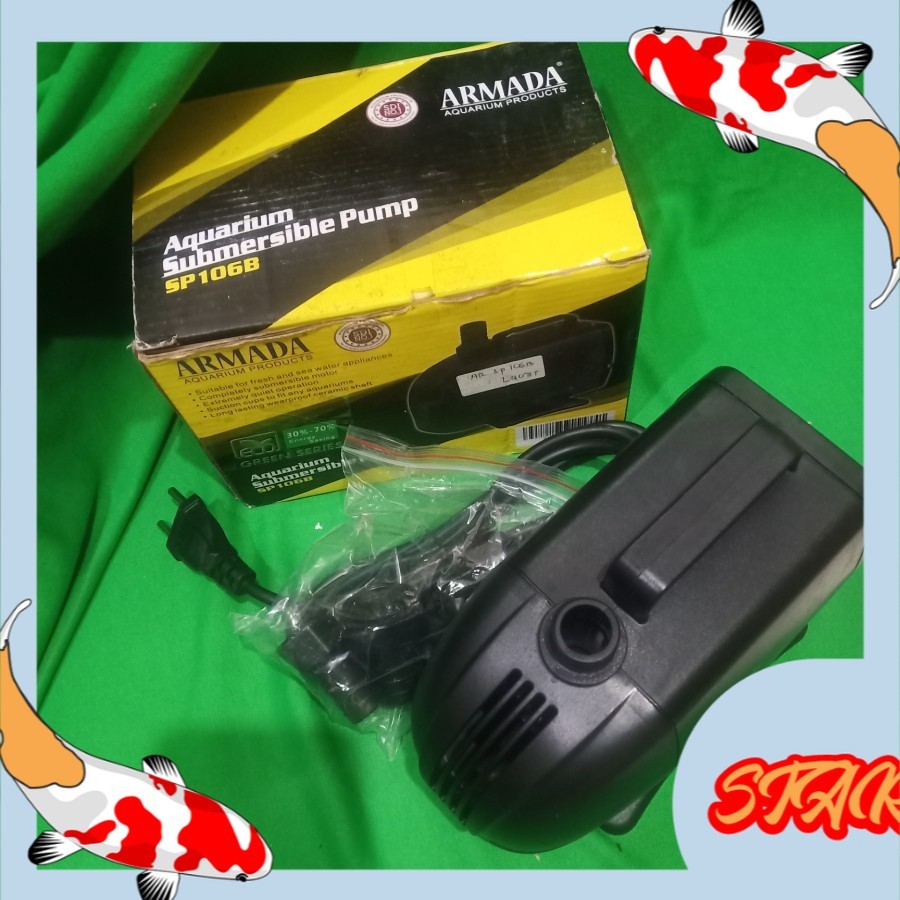 aquarium kolam ikan pompa celup water pump ARMADA SP 106 B