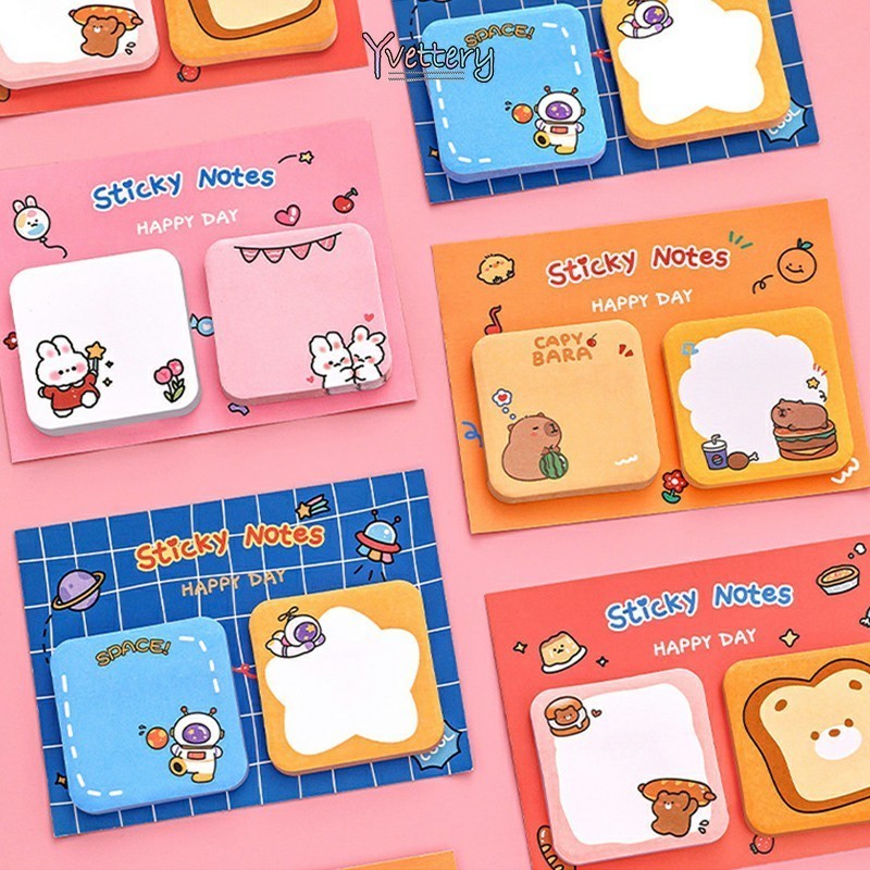 

❤️COD Ins Kombinasi Kartun Lucu Catatan Tempel Catatan Tempel Dekorasi Buku Besar Siswa Pesan Dekorasi N-waktu Stiker-Yy