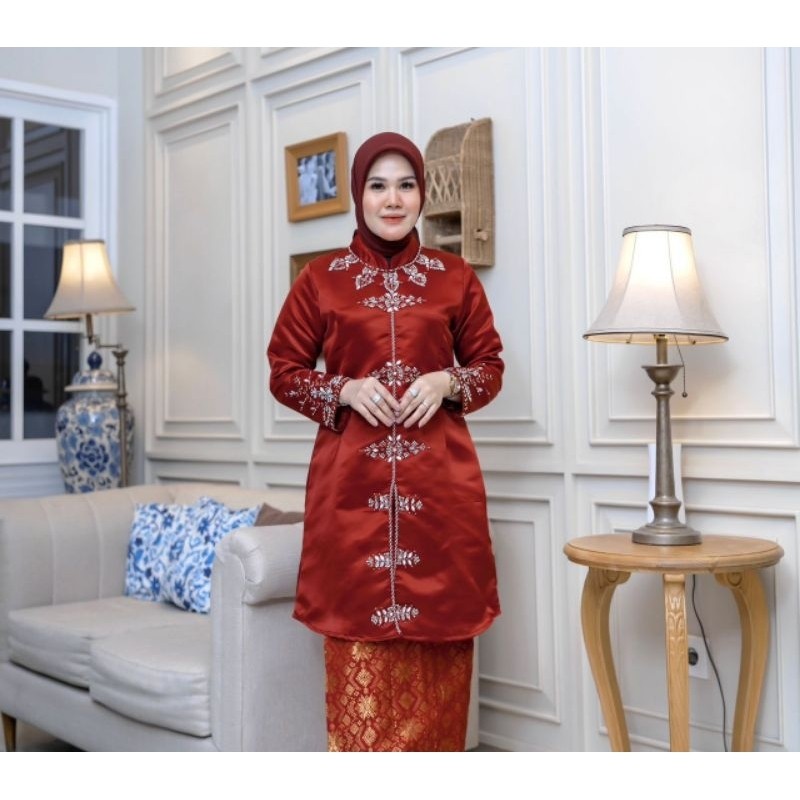 Atasan kebaya kurung melayu tafeta payet / kebaya kurung malaysia // kebaya kurung // kebaya tafeta 