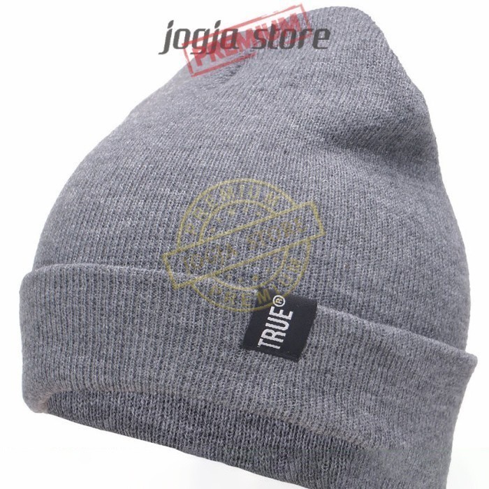 Topi Kupluk Rajut Beanie Hat Topi Tutup Kepala - Gray