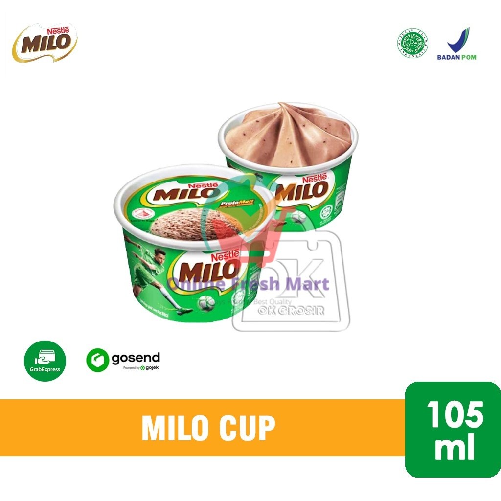 

Ice Cream Nestle Milo Cup 105 ml (KHUSUS INSTANT) - Online Fresh Mart Denpasar