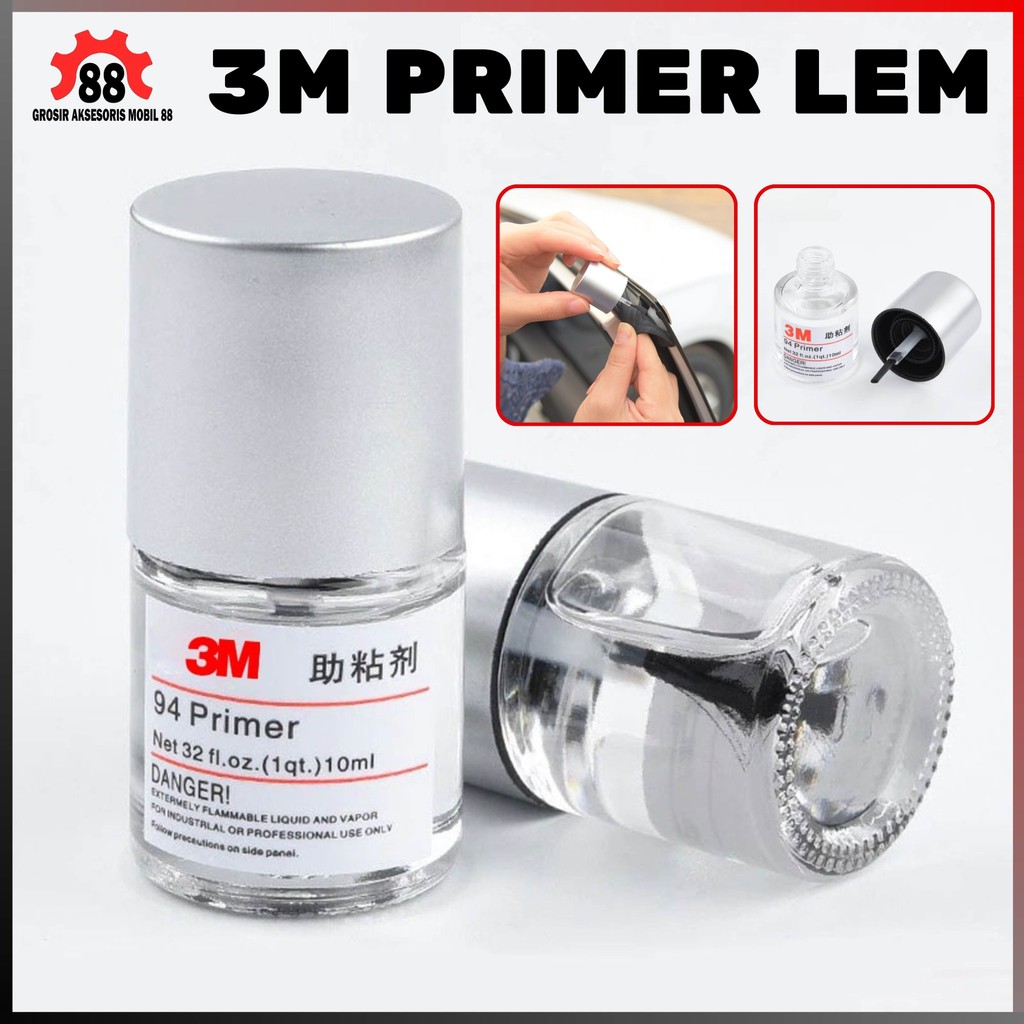 

3M Primer 94 Adhesive Epoxy Cairan Perekat Lem Penambah Daya Rekat Double Tape Doubletape Stiker Sticker Bening 10ml ml ORIGINAL ORI