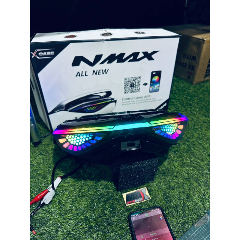 LAMPU BELAKANG STOP LAMP NMAX NEW 2020 2021 RGB HP ANDROID/IOS SEIN RUNNING [MNG]