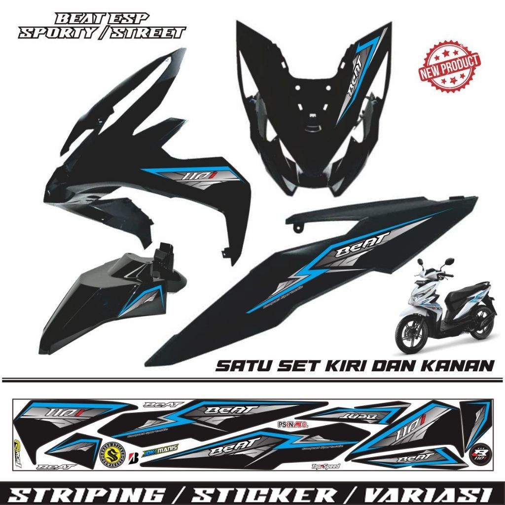VARIASI Striping variasi motor beat esp 2017/ stiker beat street variasi STIKER