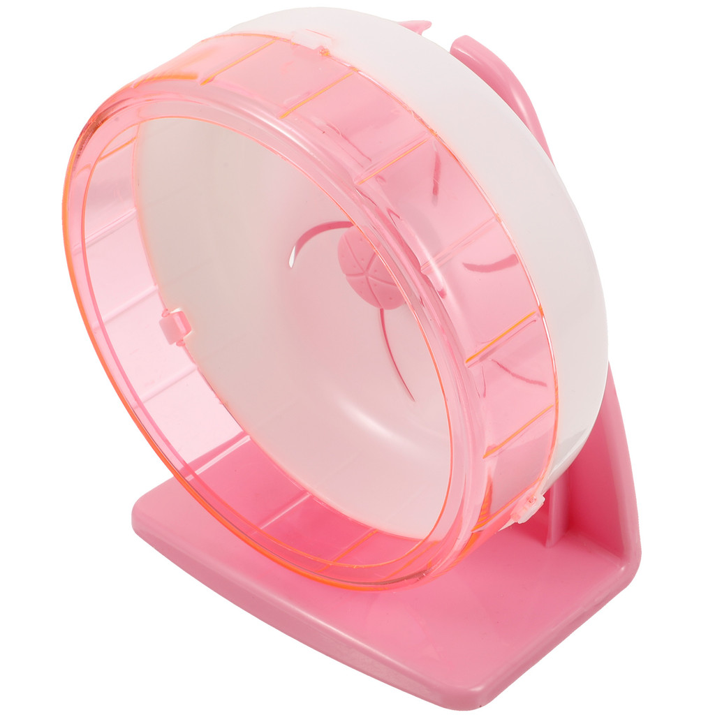 Hamster Running Wheel Guinea Pig Toys Exercising Hedgehog Scroll Pink Accessory