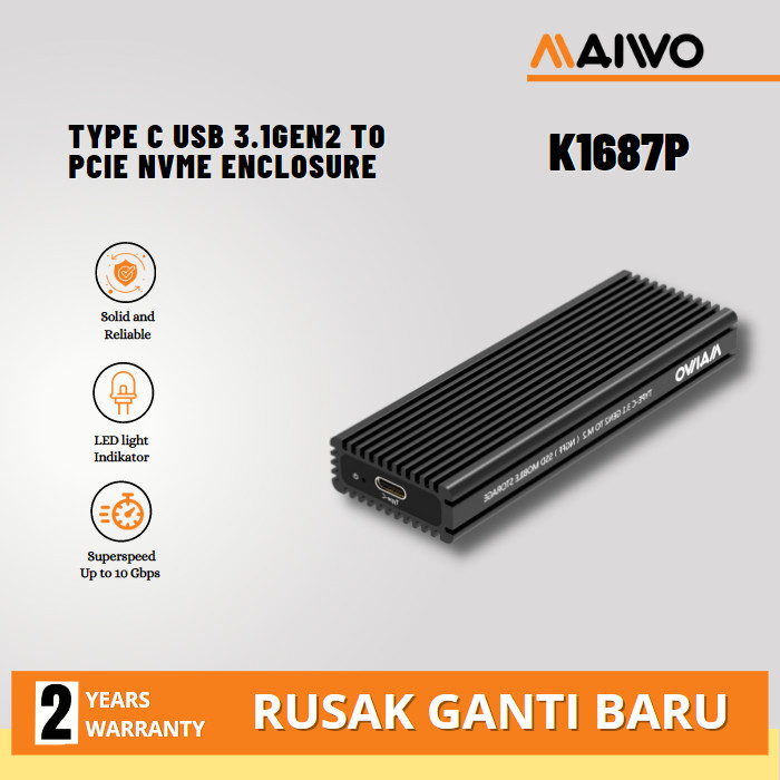 Enclosure K1687P TypeC USB 3.1GEN2 to PCIe NVMe