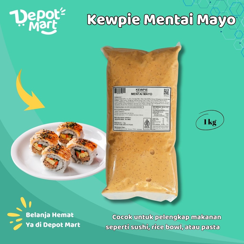 

Kewpie Saus Mentai 1 Kg Halal Premium Depot Mart