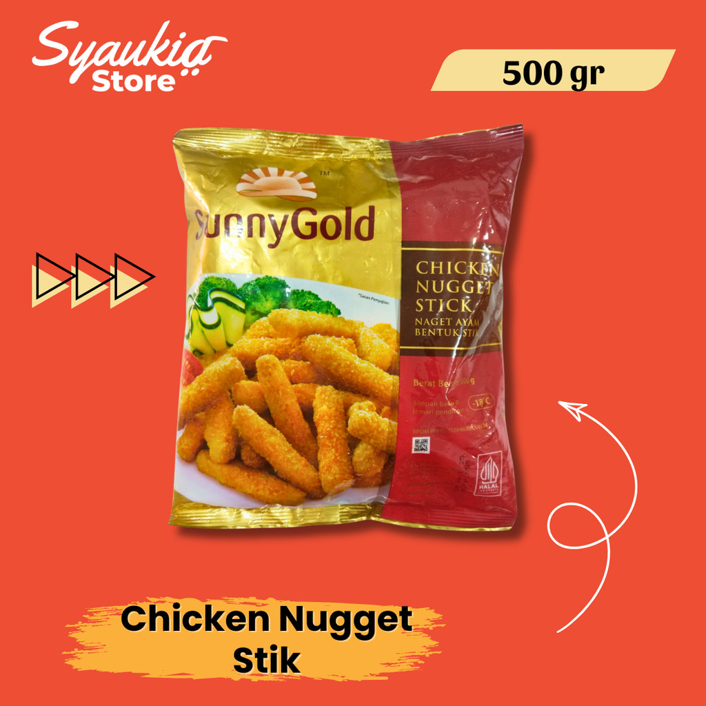 

SunnyGold Naget Stik Ayam 500gr / Nugget Chicken Stick Syaukia Store