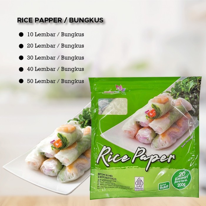 

LL [BELI 3 GRATIS 1] Rice Paper / Kulit Lumpia Vietnam BANH TRANG 200g - KOTAK