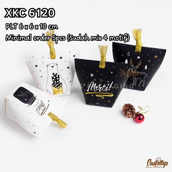 

Kotak Box Souvenir Natal XKC 6120 Permen Hadiah Gift Hampers Christmas