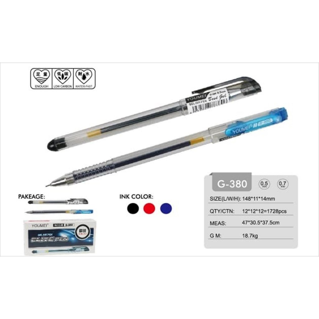

Pen gel YOUMEI G-380 EASY GEL YOUMEI (12PCS)