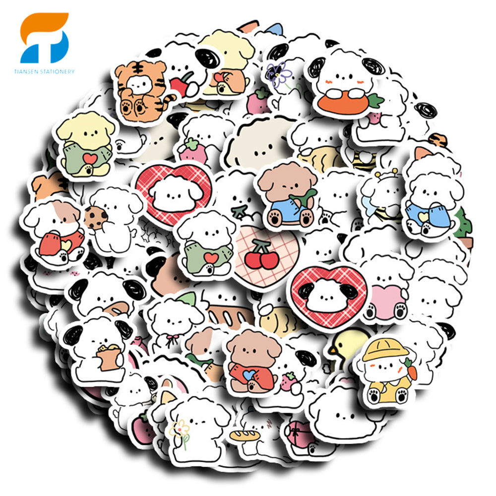 

100pcs stiker Hewan Anak Anjing Korea yang Lucu Kreatif DIY untuk Komputer, Washi, Scrapbooking, Laptop, Alat Tulis, Seni, dan Kerajinan.