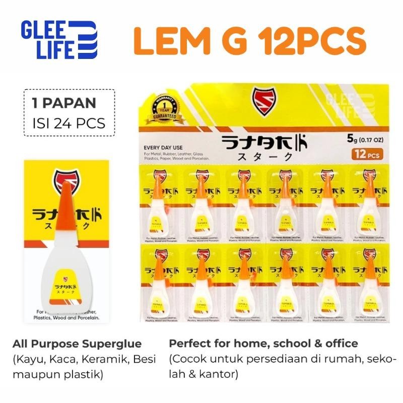 

Lem korea G original 12PCS READY STOCK Lem G Barcode Serbaguna Lem Korea Lem G Barcode