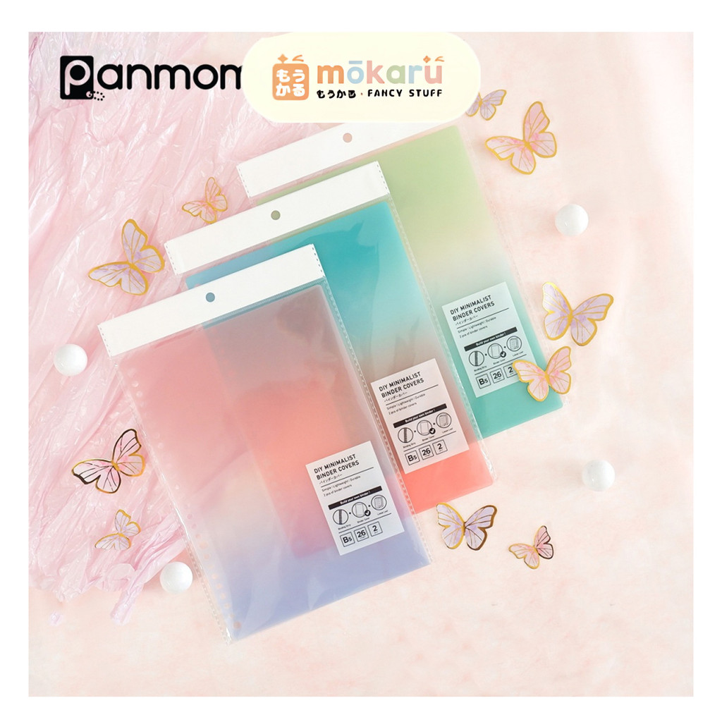 

DIY Minimalist Binder Covers Cover Isi 2pc GRADIENT B5 / Binder Cover Plastik Cover Loose Leaf
