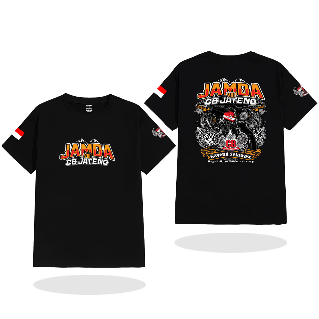KAOS JAMDA CB JATENG VIII / KAOS ACARA CB / CB POLICE JATENG JATIM / PENAK NYEBE RACING HEREX / KAOS