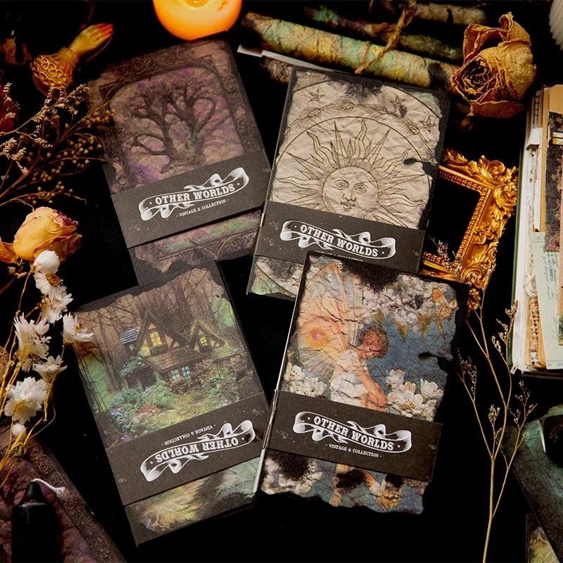 

Journamm 50pcs/pack Vintage Decor Paper DIY Scrapbooking Materials Junk Journal Collage Stationery Aesthetics Craft Diary Paper