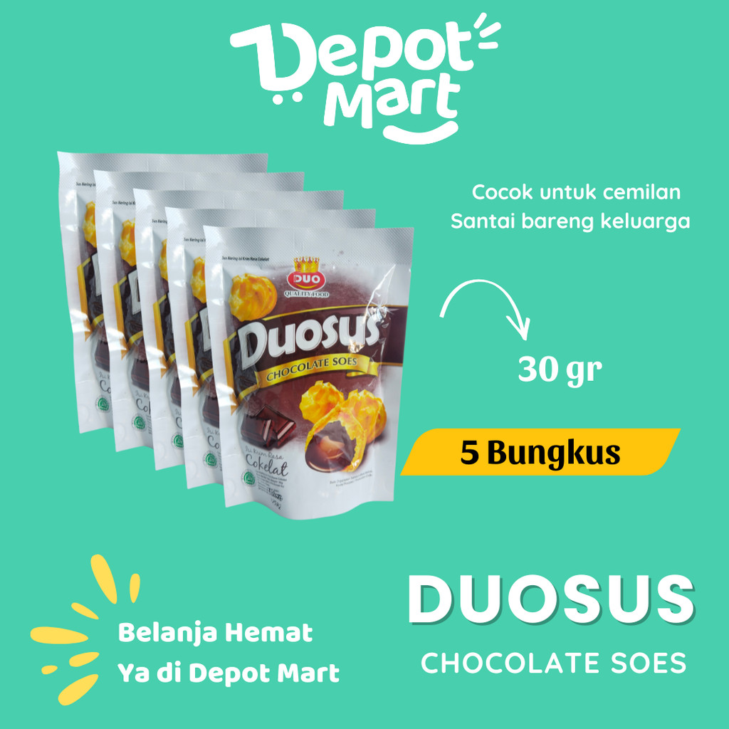 

5 Pcs Duosus Chocolate 30 Gr Duo Sus Coklat Depot Mart