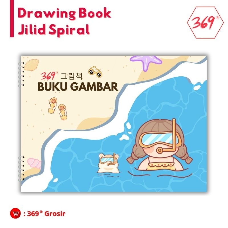 

369 - Buku Gambar / Drawing Book A4 - Besar - Jilid Spiral - 10 Lembar - Pantai