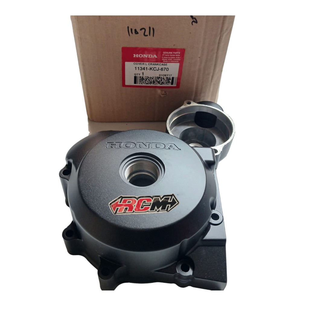 11341-KCJ-670 COVER LEFT CRANK CASE TUTUP MESIN KIRI TIGER REVOLUTION B 2010-2012 ORI ORIGINAL HONDA