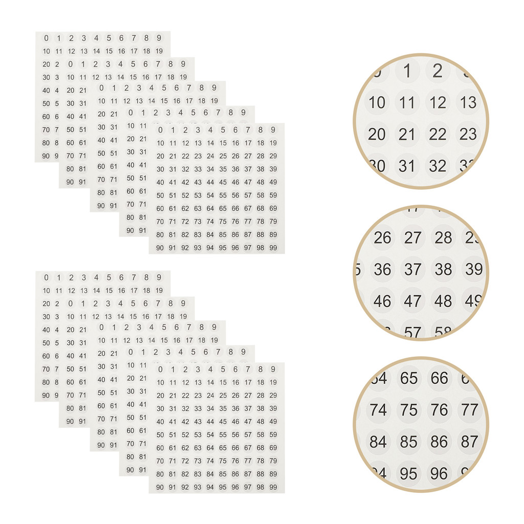 

20 Pcs Storage Jar Labels Self-adhesive Identification Number Decals Stickers Marking Accessory for Bottle
