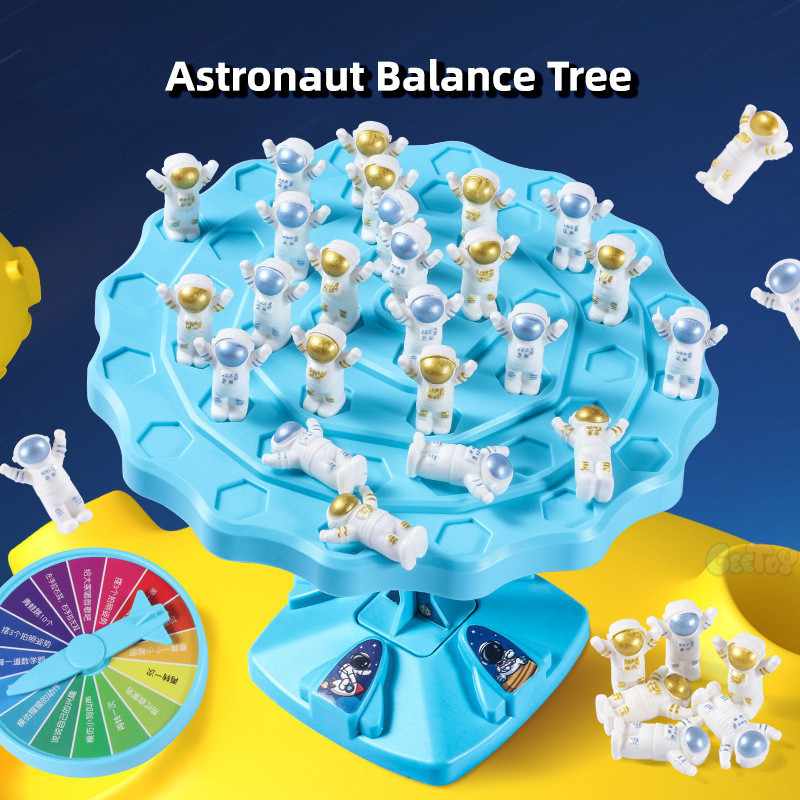 Geetoy 67 Pcs Mainan Edukasi Anak-anak Permainan Papan Keluarga Pohon Keseimbangan Astronot Antariks