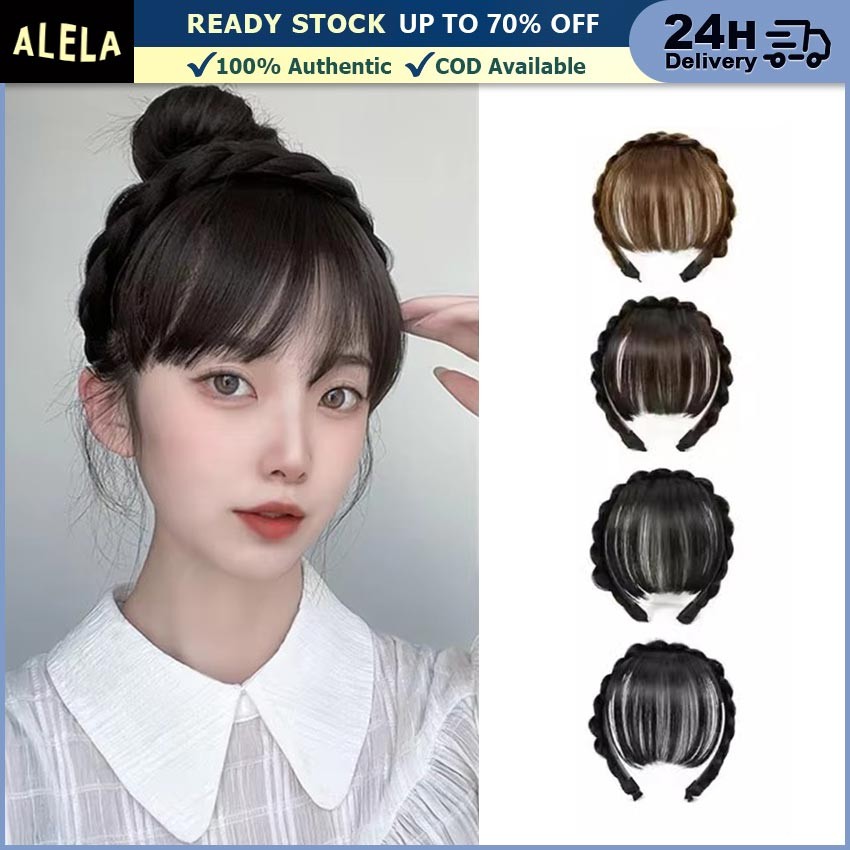 Poni Palsu Korea Bando Kepang Wig Poni Hair Extension Aksesoris Rambut Palsu Wanita