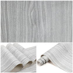 WALLPAPER DINDING MOTIF KAYU ABU