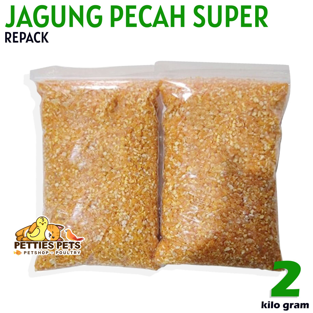 PTS Makanan Ayam Burung Jagung Pecah 2 kg Pakan Ayam Burung Merpati Unggas Siap Pakai