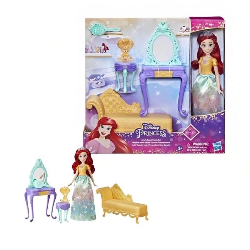 Disney Princess Ariel Royal Vanity Playset doll Figure Boneka KSMbersaudara