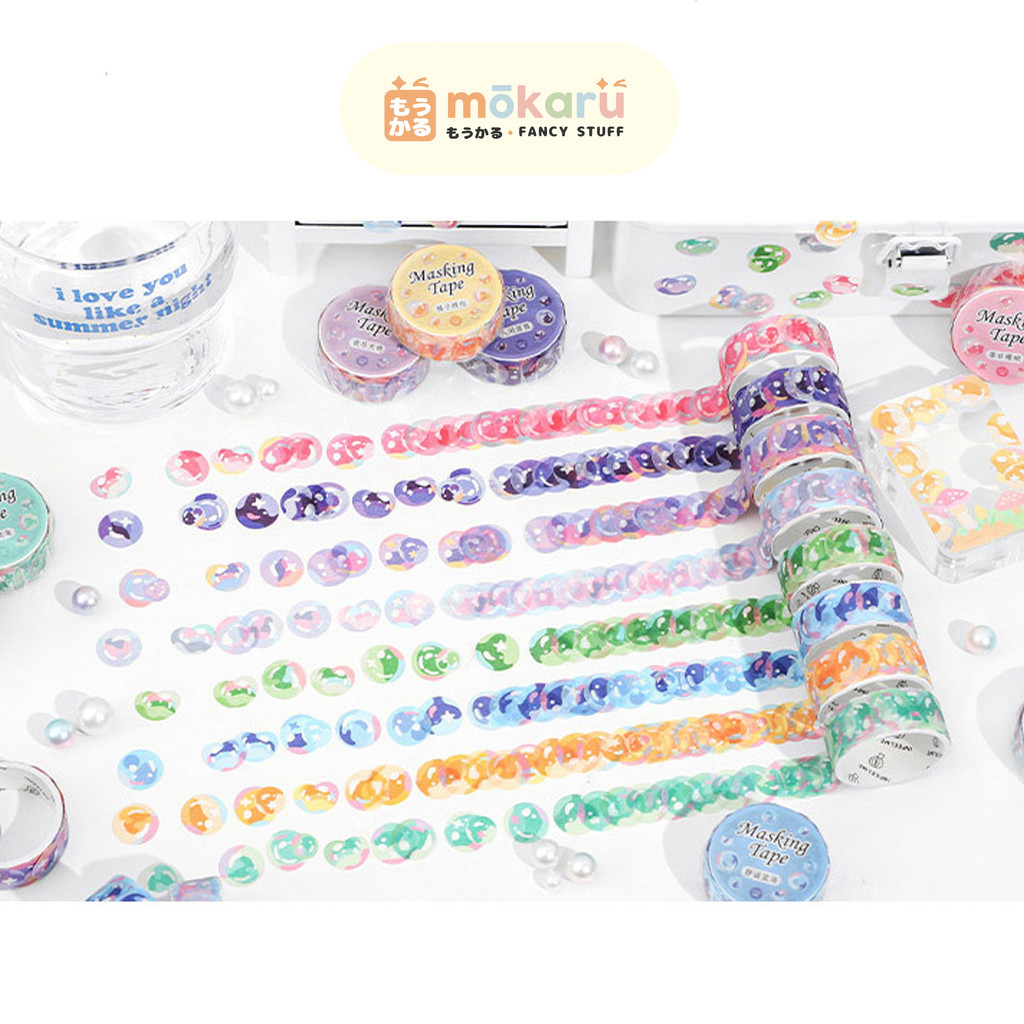 

Bubble Dream Series Roll Stickers / Roll Deco Sticker / Stiker Roll Motif Lucu