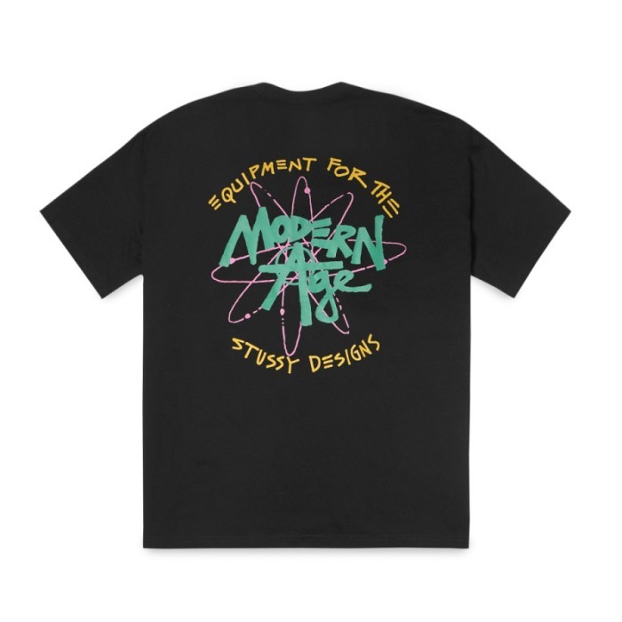 Kaos Oversize Stussy Equipment Black Tshirt - ORI - S