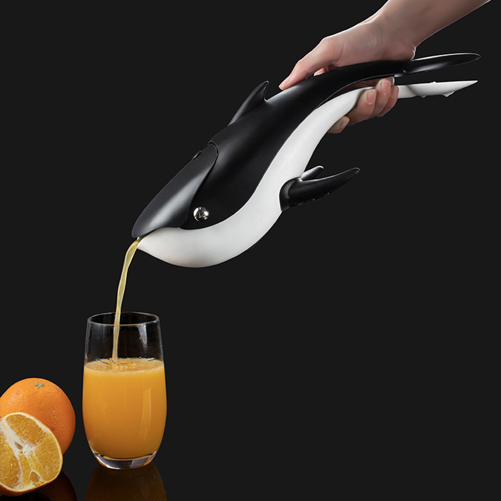 Summer Manual Juice Extractor Stainless Steel Whale Shaped Manual Citrus Orange Lemon Juice Extracto