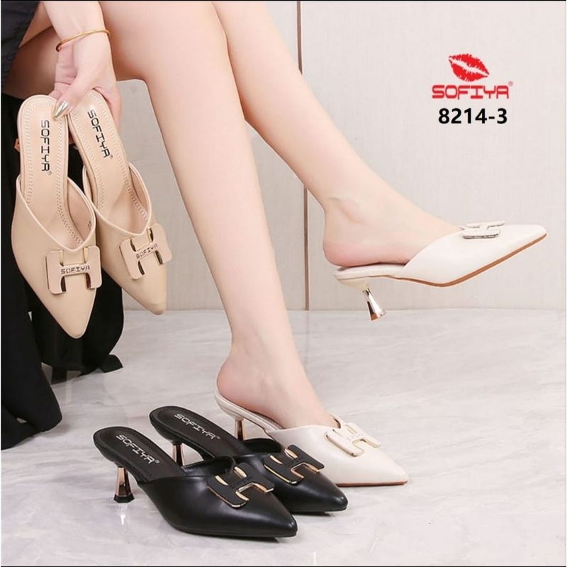SOFIYA ORI 8214 3 SEPATU BUSTONG HILLS/ SEPATU HEELS WANITA IMPORT IMPOR  HAK HIL 7CM