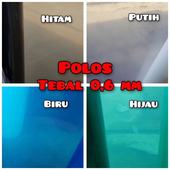 Fiber pagar plastik penutup pagar motif polos - Putih