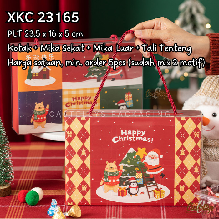 

XKC23165 Kotak Box Kue Natal Cookies Nastar Hampers Hadiah Christmas