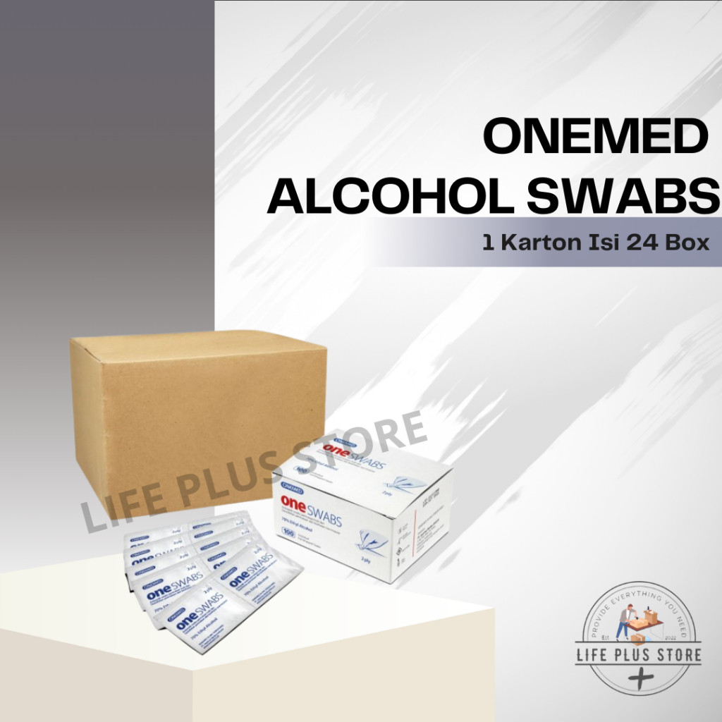 [KARTON] Alkohol Swab Onemed Alcohol Pad One Swab Kapas Alkohol Tissue 2ply Isi 100 Pcs
