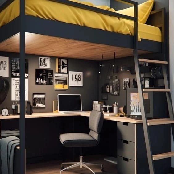 tempat tidur mezzanine bed