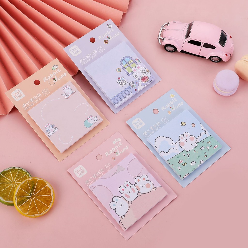 

BEST! STICKY NOTES MOTIF KARTUN DAN PAINTING KAWAII STUFF / MEMO PAD INSTAN DENGAN PEREKAT