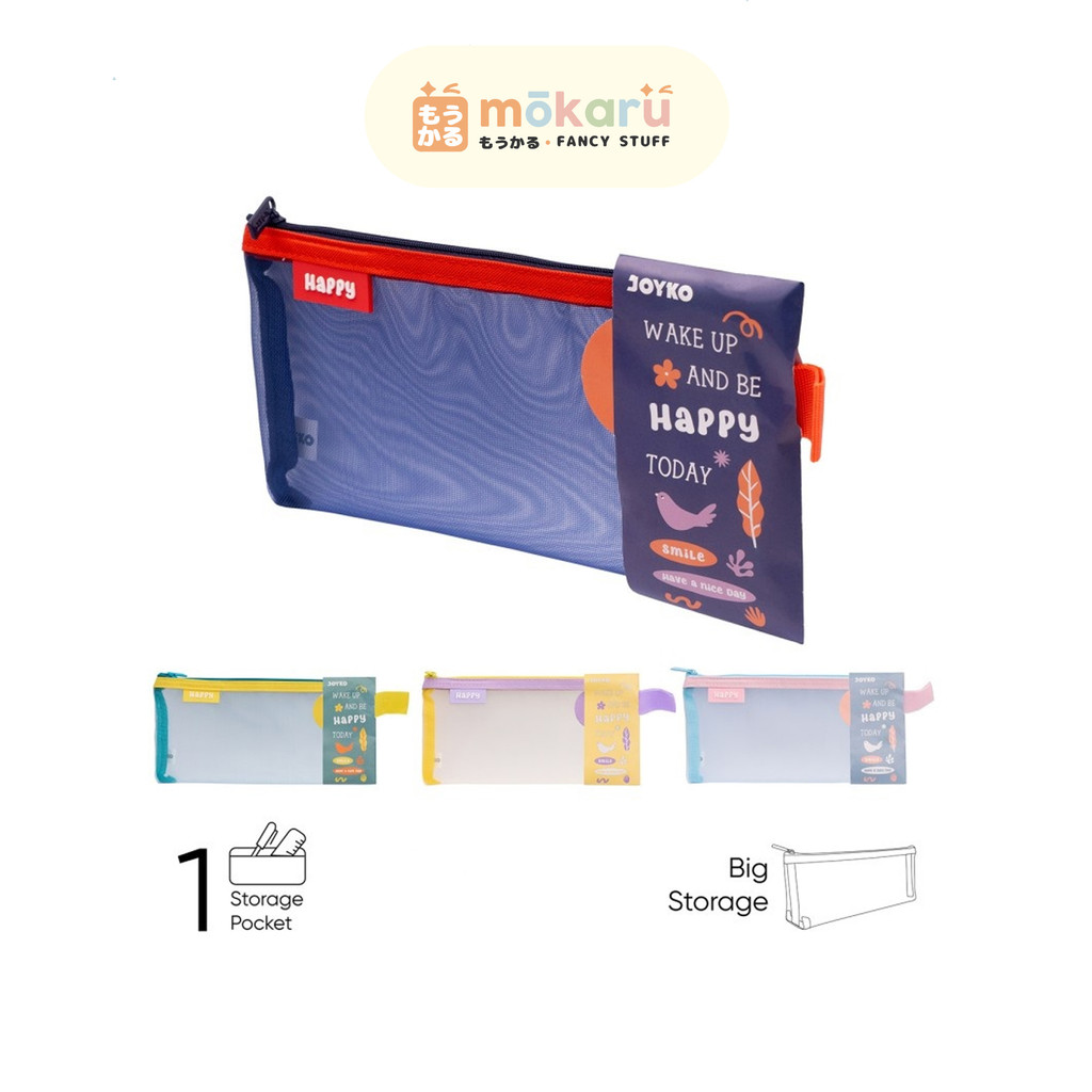 

Joyko Pencil Case PC-5018Happy Color / Tempat Pensil Jaring Murah Berkualitas