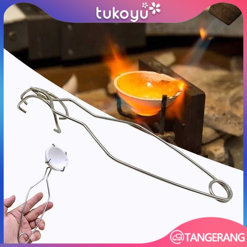 Penjepit Mangkuk Peleburan Emas Stainless Steel Untuk Mangkok Kowi Lebur Emas Perak Tembaga