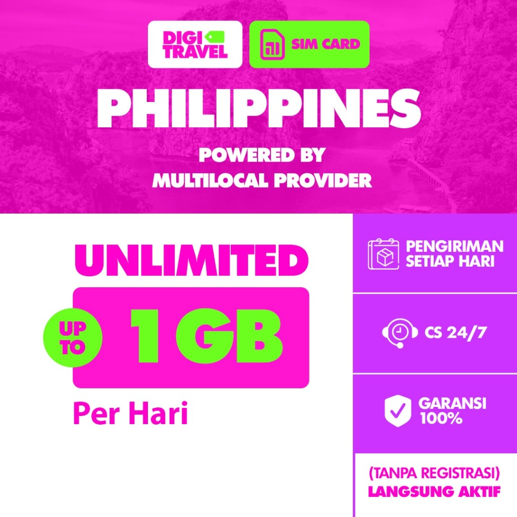 Sim Card Philippines Unlimited | Simcard Filipina Unlimited Langsung Aktif | Simcard Roaming | Inter