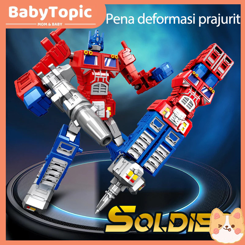 

【Ready stock】Pen Robot Transformasi Pena Bolpen Anak Mainan Action Figure Robot Soldier Alat Tulis Hadiah Gift Optimus Mainan Figur Robot Gift