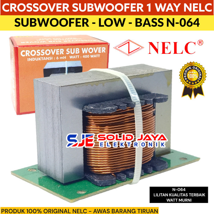 CROSSOVER SUBWOOFER CROSSOVER PASIF SUB 1 WAY LOW BASS NELC N-196