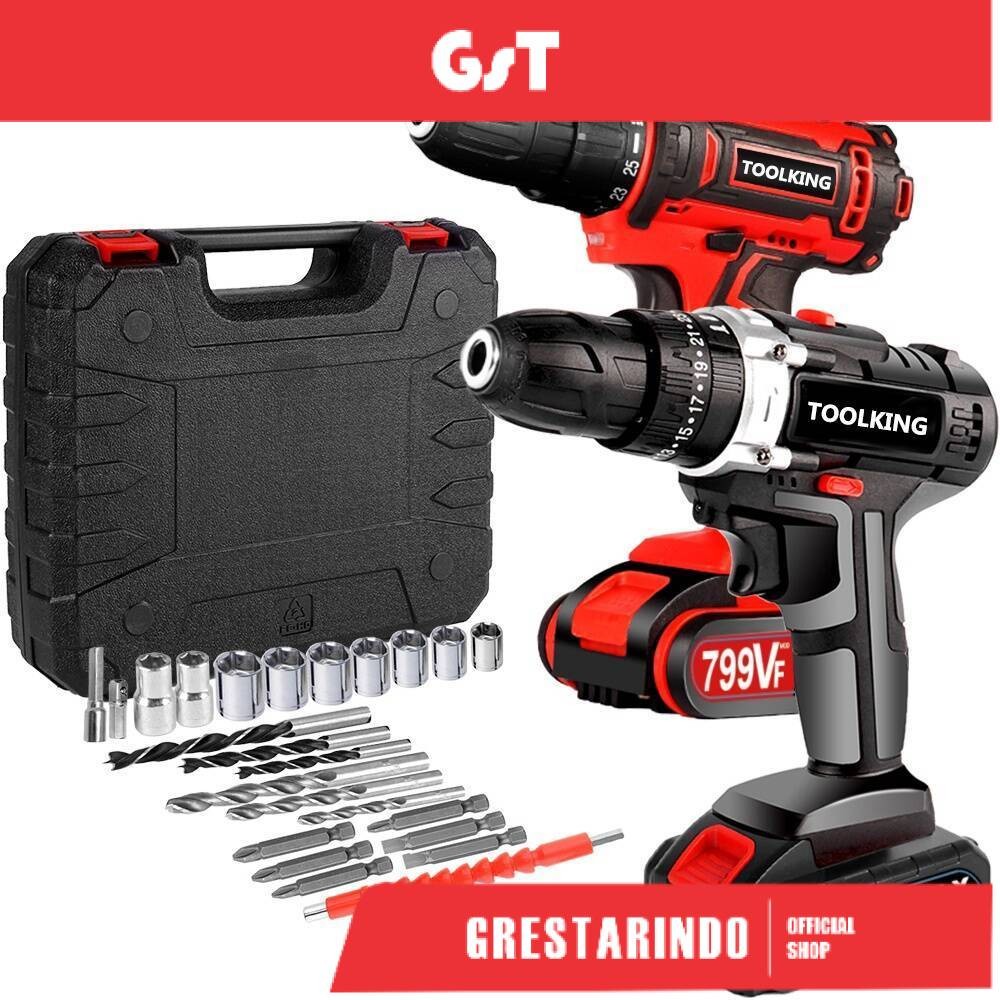 Bor Listrik 3 Speed  / Mesin Bor Baterai Tangan Cordless Drill Battery Impact Drill Cordless Electri