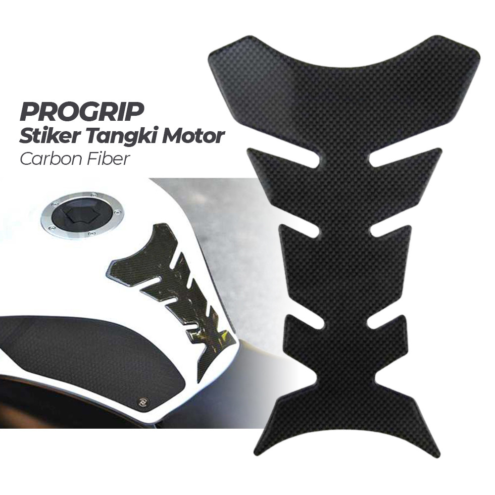 Stiker 3D carbon tank pad - Aksesoris motor sporty elegan - Stiker tangki motor keren - Pelindung ta
