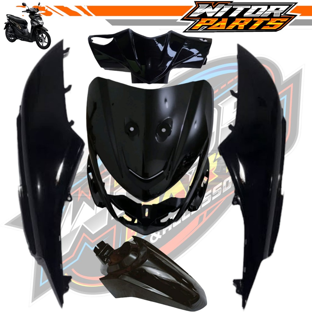 ECERAN SATUAN Body Halus Beat Pop Hitam / Full Body Alus Honda Beat Pop Hitam / Cover Body Full Halu